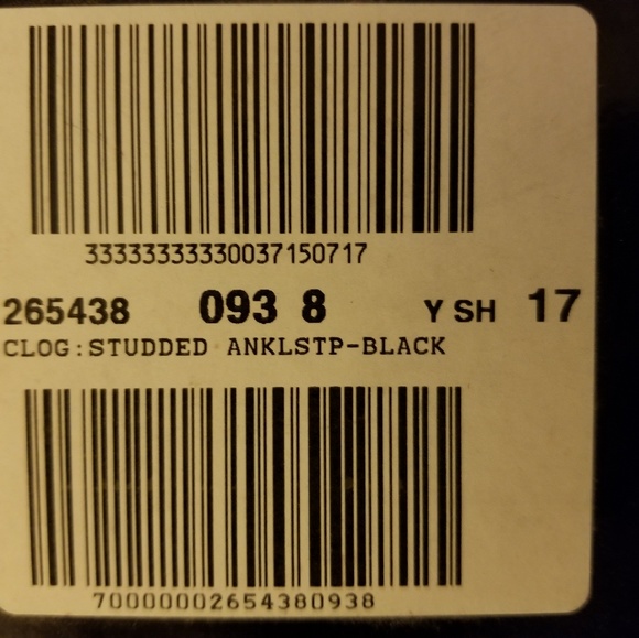 Blk Suede Studded Clogs Sz 8 - Picture 7 of 7